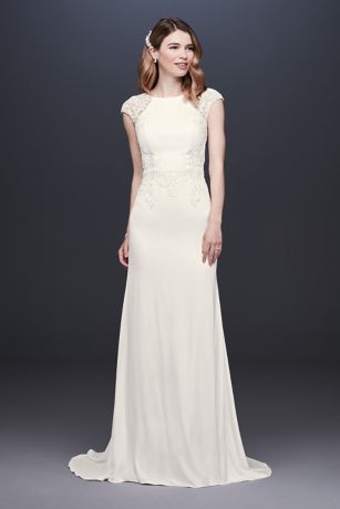David's Bridal Sheath Wedding Dress